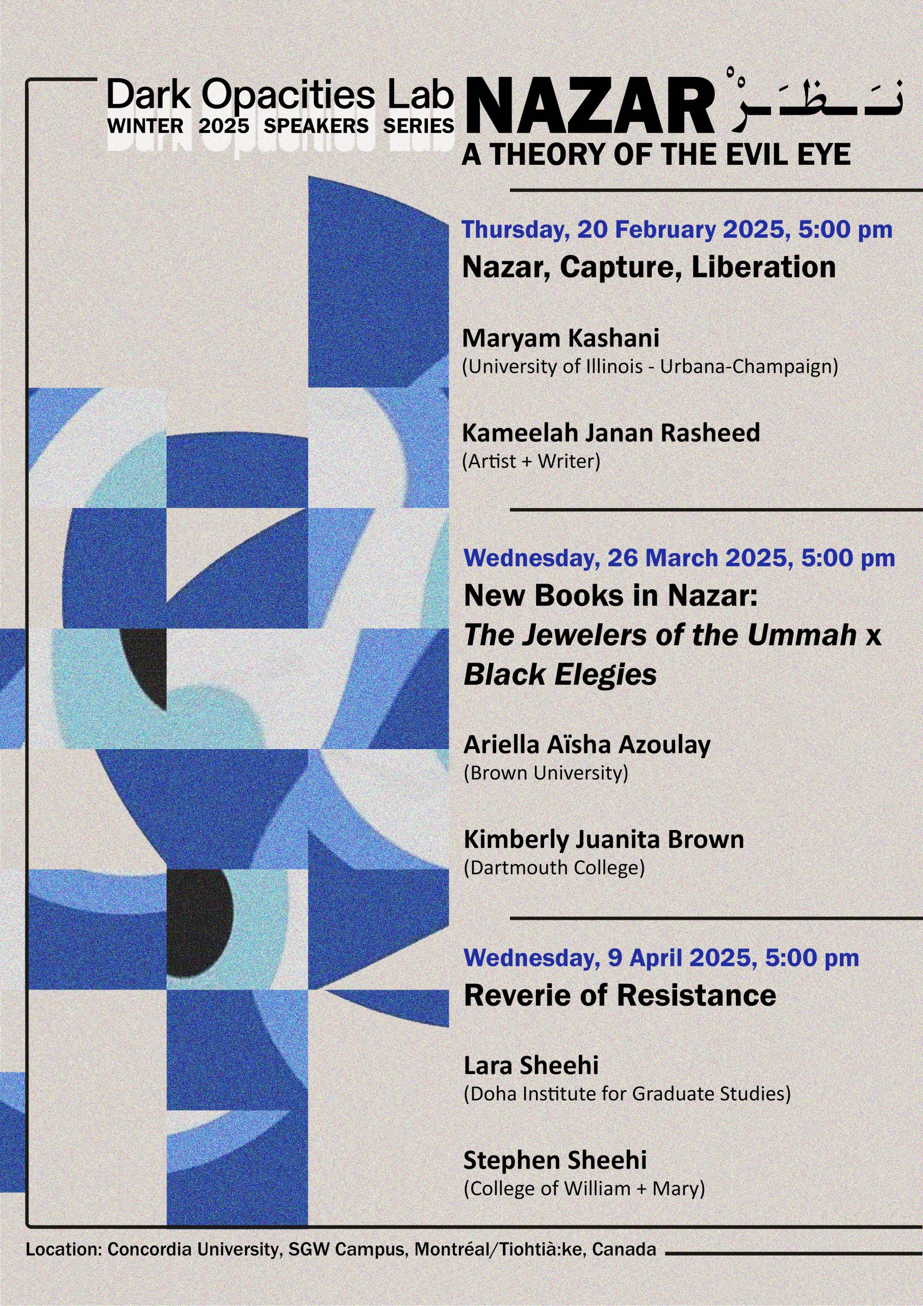 NAZAR Speakers Series Flyer